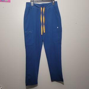 FIGS Technical Collection Yola Scrub Pants | Women’s L | Royal Blue | Orange